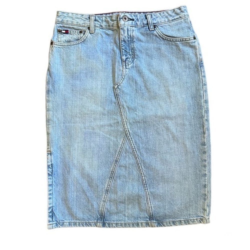 Vintage Tommy Hilfiger Worn in‎ Rustic Jean Pencil Skirt 25” Size 4